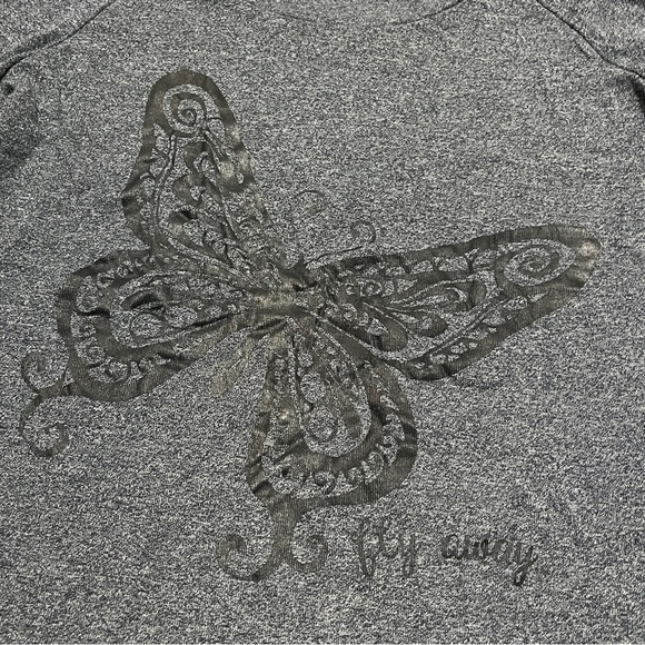 Women’s Kismet ‘Fly Away’ long sleeve butterfly graphic print top - size small - Picture 2 of 4